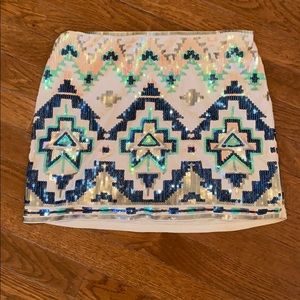 Sequin mini skirt
